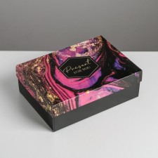 Gift folding box, packaging, “textures”, 21 x 15 x 7 cm