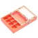 Box for 8 sweets + chocolate, with a window, "chanterelles" 17.7 x 17.85 x 3.85 cm