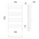 Terminus heated towel rail "Prato" P12, 500x1000 mm, chrome