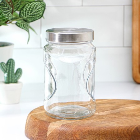 Bank for bulk products Glass "Elips", 1 liter-1