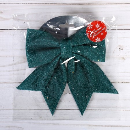 Christmas tree decoration "Bolt Glitter" 20x18 cm, green-1