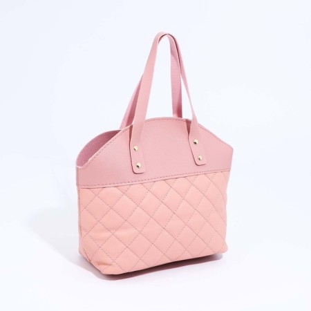 Bag Tout on fasteners, pink color-2
