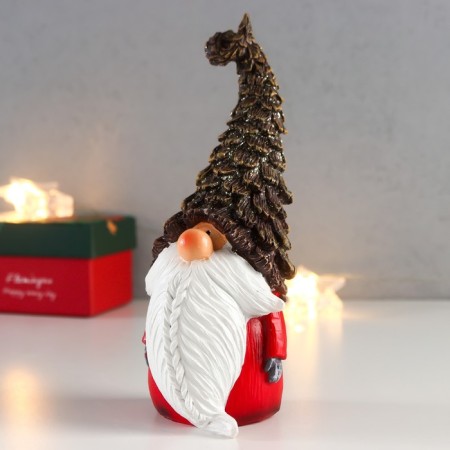 Souvenir Polystone "Grandfather Frost in a hood-chis, a beard with a pigtail" 16.5x7x6 cm-2