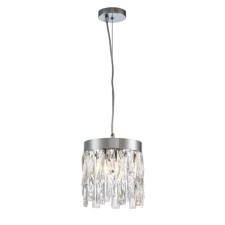 Suspended Indigo, 12029/2p Chrome. 2x40W, E14, 200x200x360/1160 mm, transparent color