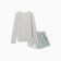 Female set (longshit and shorts) KAFTAN "velvet", 44-46, mint