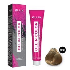 Cream-coloring hair permanent Ollin Professional Color, tone 9/0 blond, 60 ml