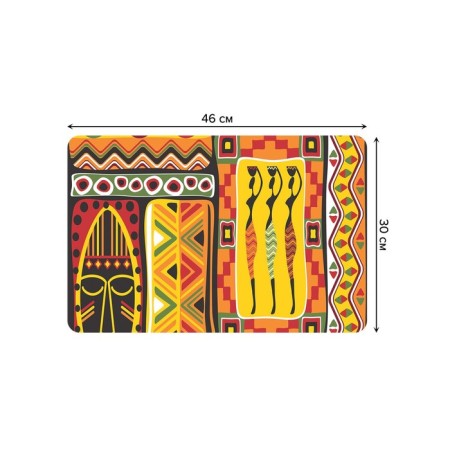 A set of napkins for setting the African Ethnos table, rectangular, rounded edges, size 30x46 cm, 4 pcs-2