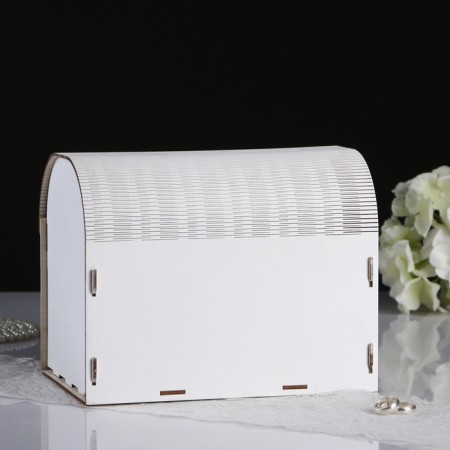 Wedding bank 25.5x16x19 cm, white with gold, not assembled-3