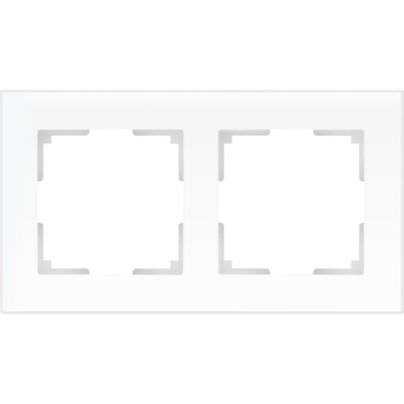 Frame for 2 posts WL01-FRAME-02, white matte color, glass material