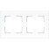 Frame for 2 posts WL01-FRAME-02, white matte color, glass material