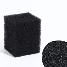 Rectangular sponge for filter No. 7, reticulated 30 ppi, 8 x 8 x 10 cm, black