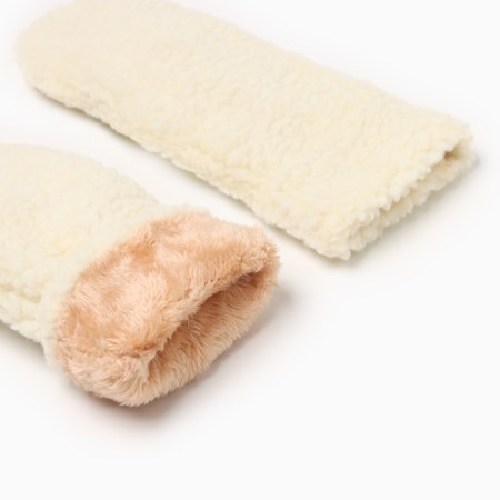 Women's mittens minku, milk color, 24 cm-2