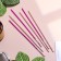 Set of candles in the cake, 6 pieces "Happy", 17 cm, pink with metallic