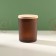Bank for candles glass with a “brown semi -water” lid 220 ml 7x7x8.4 cm
