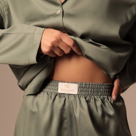 Home suit (shirt and shorts) SL Home p. XL, green-3