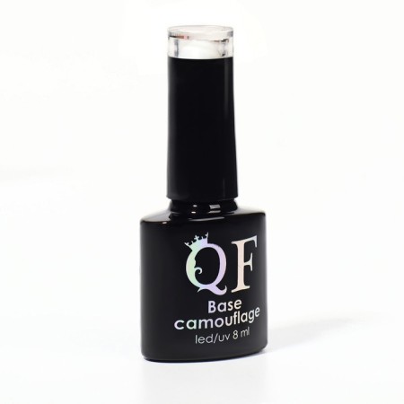 Camouflage base for nails, 3 phase, 8ml, LED/UV, white color (002)-8