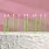Candles in the cake "Spiral", 6 cm, green, set 10 pcs