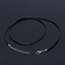Rubber, incomplete, 55 cm, d = 2 mm, black color in silver