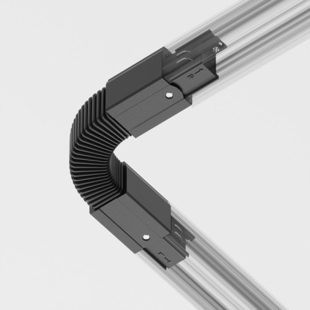 The Connector is flexible for the Technical TRA005CF-31B overhead track system, 24,2x3.3.3.2 cm, black color is black-5
