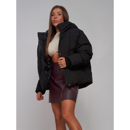 Winter jacket female, size 50, black color-18