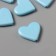 Acryl beads for the creativity of "Smooth hearts" Blue 2.4x2x0.5 cm