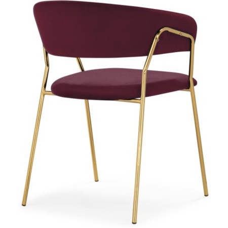 CHARTAL SHAMELIA 1 metal/velor, gold/burgundy 60x52x79 cm-3