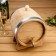 Oak barrel on a stand, 3l, Caucasian oak, brass tile