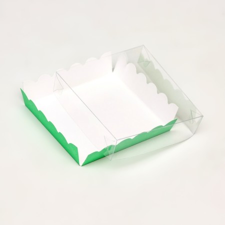 PVC cookie box, mint, 12 x 12 x 3 cm-3