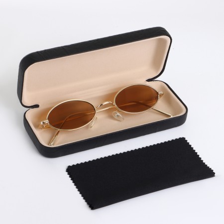 Case for glasses on the cracker, length 15 cm, black color-2