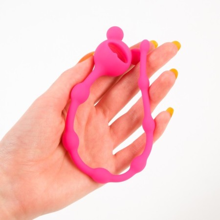 Anal beads Cosmo Woman, without vibration, silicone, 230 x 13 mm, pink-2