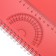 Notebook A5-80 sheets in a cage, on a crest, a plastic cover, a removable ruler made of transparent plastic, coral