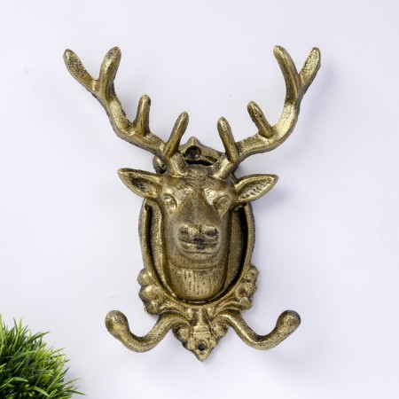 Decorative metal hooks "Golden Deer" 22.5x18.5x9.5 cm