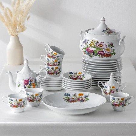 Set of tableware "Bouquet of flowers", 34 items