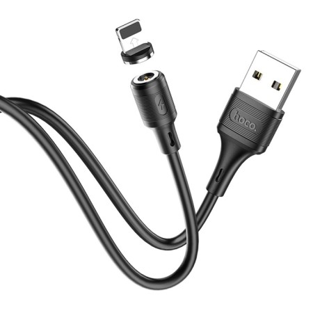 Hoco X52, Lightning - USB, magnetic connector, only charging, 2.4 A, 1 m, black-2