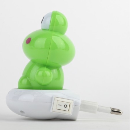 Non-light nightlight NN-608-SW-GR in a socket with a switch, color is green-4