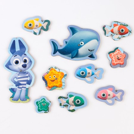 Flower tall game “Underwater World” 10 characters, catch the heroes with a fishing rod-6