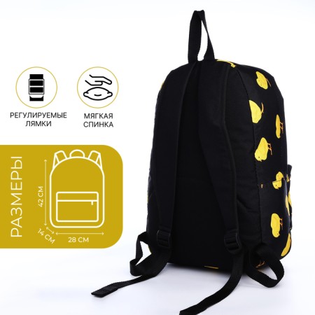 A backpack with a zipper, black color-5
