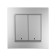 Tot Elegant switch, 10 a, 2 cl., With backlight, hidden, silver