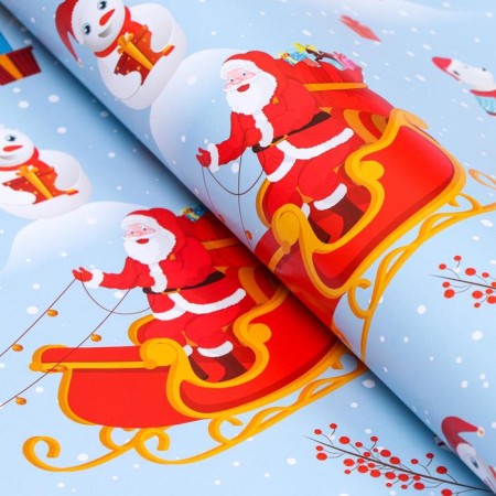 Glossy packaging paper "Christmas at the North Pole", 70 x 100 cm, 1 sheet-2