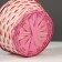 Wicker basket, bamboo, 21x21x10/24 cm, pink