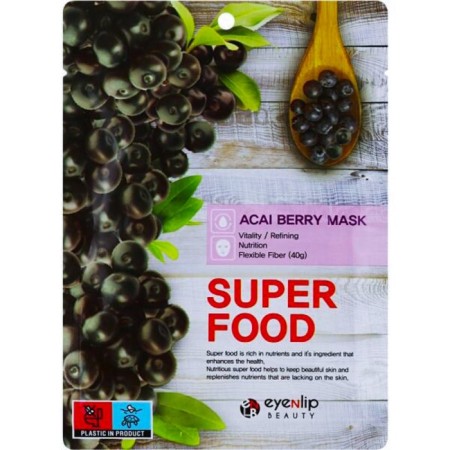 Facial face mask Eyenlip Super Food Acai Berry, 23 ml