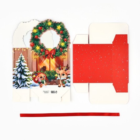 Box the team "New Year's House" 12.3 x 21 x 5.3 cm, New Year-9