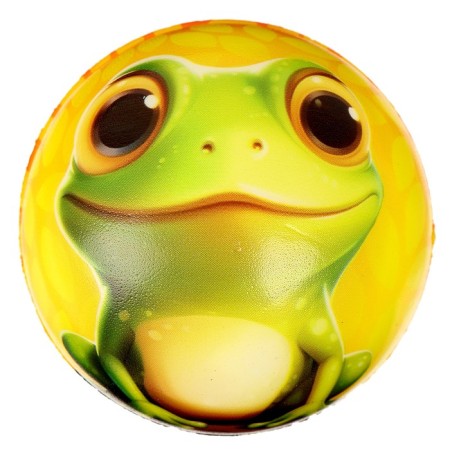 Baby soft ball "Fun", frog 7.6cm, in showbox-1