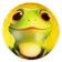 Baby soft ball "Fun", frog 7.6cm, in showbox