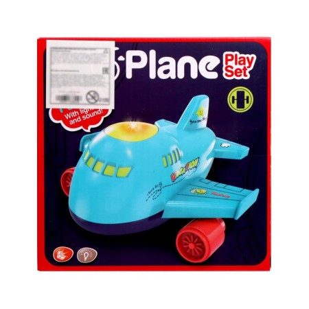 Liner aircraft, works on batteries, light and sound effects, blue color-4