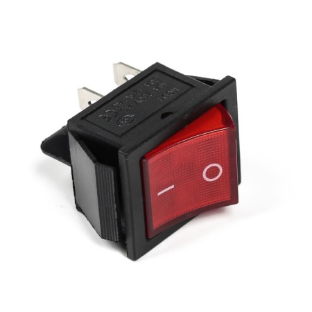 Key switch with backlighting is single, red