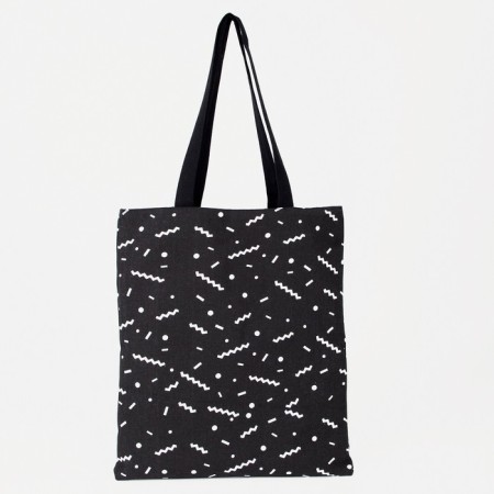 Shoper is bilateral, without fastening, external pocket, black color-1