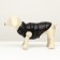 Dog jacket two -sided with print, size 8 (ds 23 cm, og 30, ok 22 cm), black