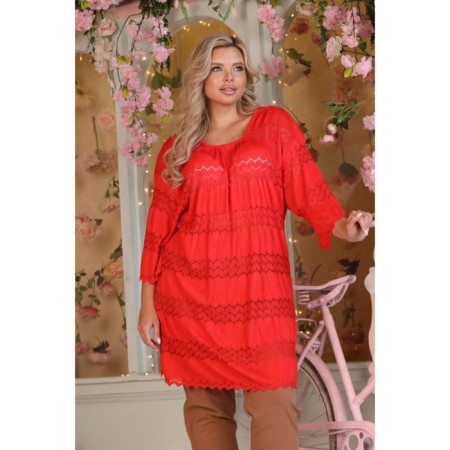 Women's dress, size 54, red color-8
