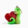 Christmas tree toy New Year's "snake", for the New Year, 3.5 x 3.2 cm